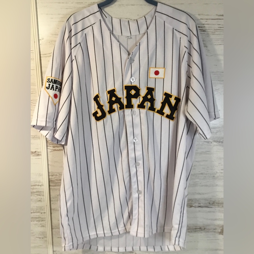 Japan Baseball Jersey Ohtani 16 Samurai Japan Pinstripe Unisex XL